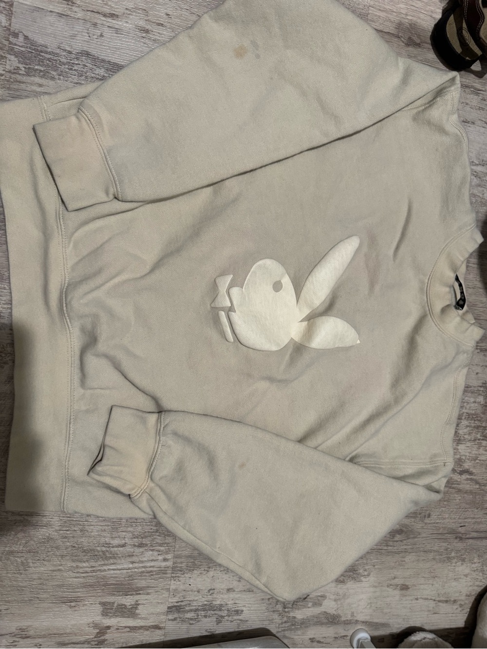 White Women's Playboy Pullover Sweatshirt